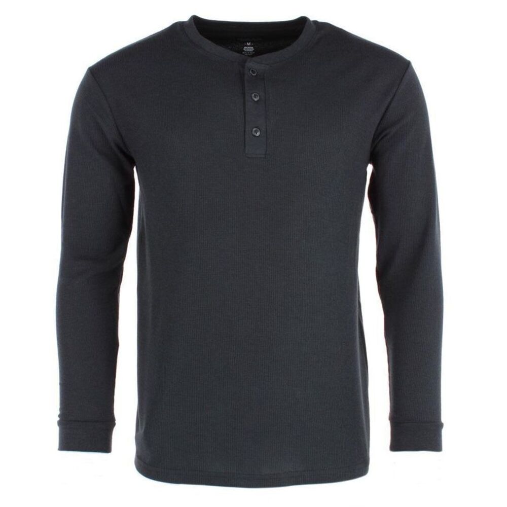 CTM Men's Henley Thermal Underwear Shirt